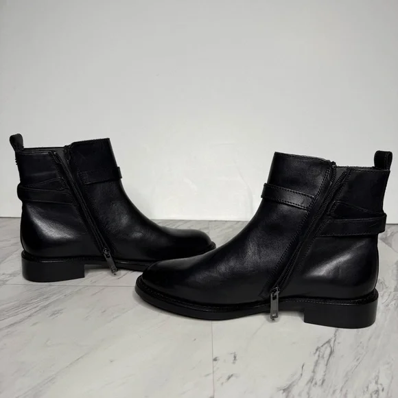 Sam Edelman Nolynn Black Leather Bootie 8M - Picture 6 of 15